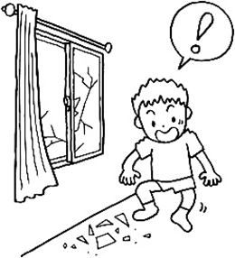 家の中の危険な場所と安全な場所を確認しておきましょう
