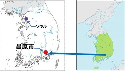 昌原市　地図