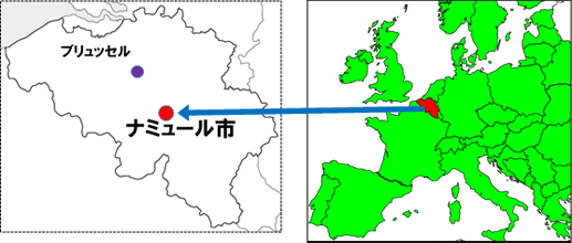 ナミュール市　地図