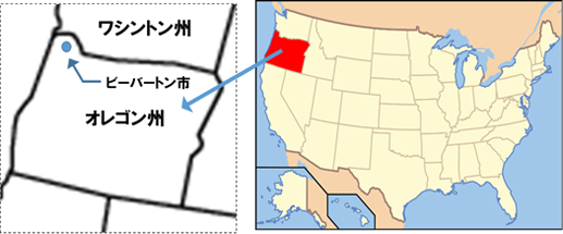 ビーバートン市　地図